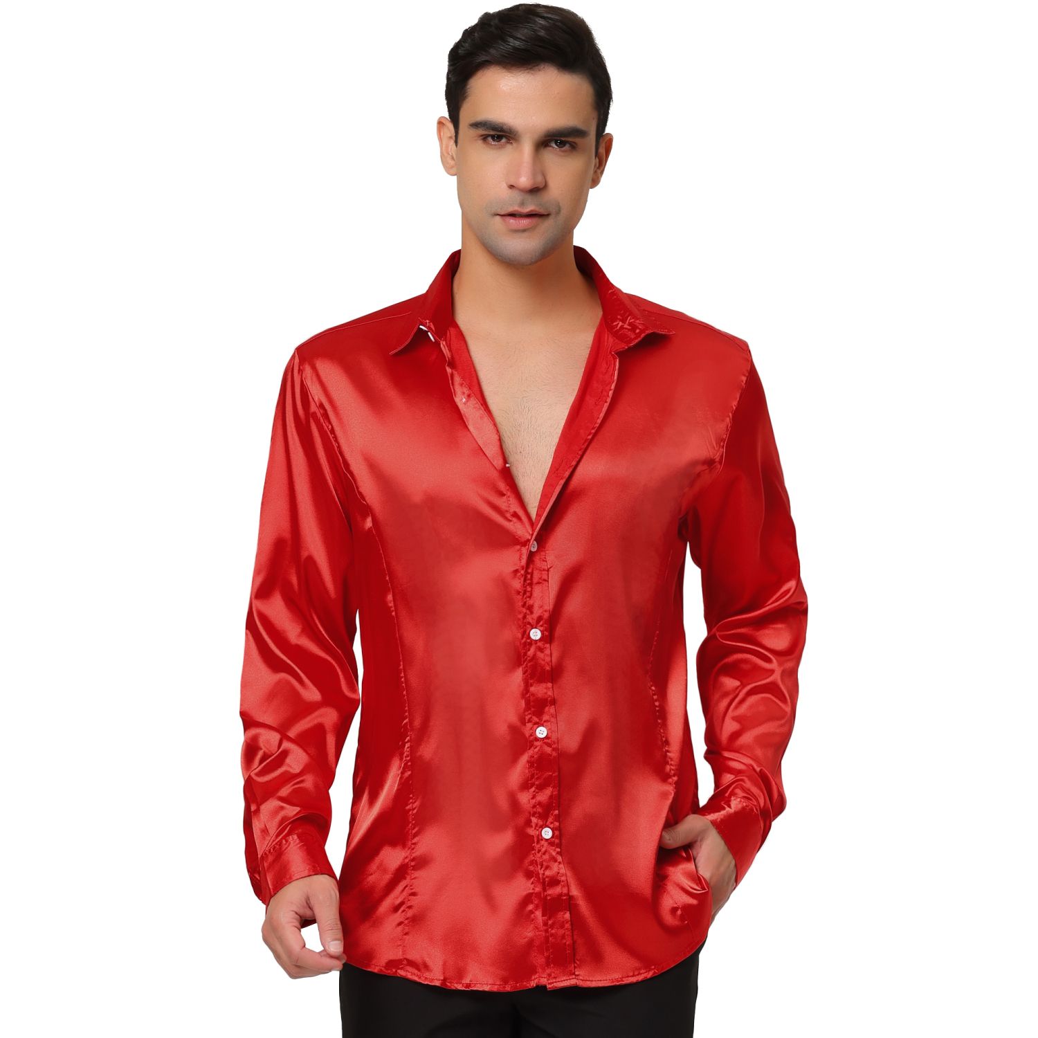 silk dress shirts Red Paisley Shirt L this shirt is crafted from the finest mulberry silk Mens Shirts Silk Men's Satin