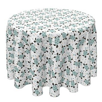 Round Tablecloth, 100% Cotton, 60 Round", Patterned Sea Turtles