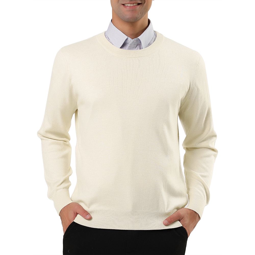 Men's Plus Size Round Neck Long Sleeve Sweater