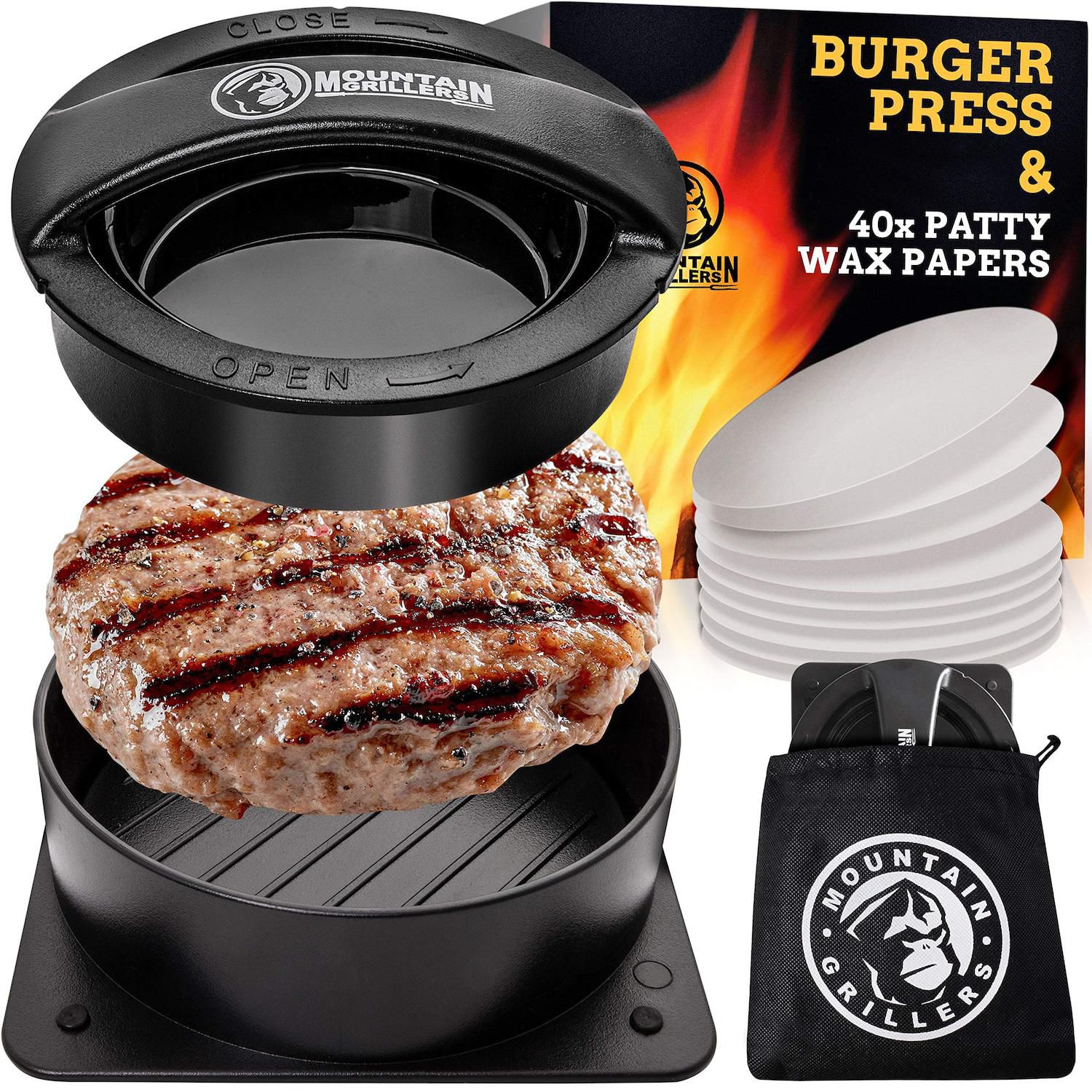 Presto Burger Electric Hamburger Cooker Maker Grill Press Heat