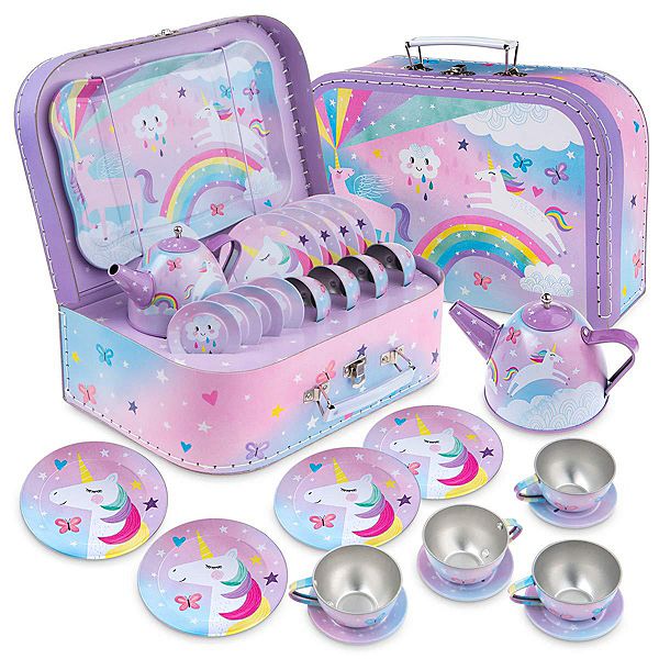 Toy Tea Set with Carry Case