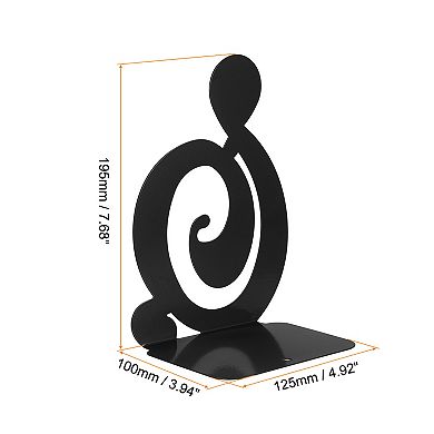 Musical Note Shaped Bookend for Home Office Stationery Storage
