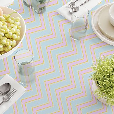 Round Tablecloth, 100% Cotton, 60 Round", Easter Chevron