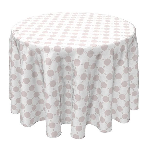 Round Tablecloth, 100 Cotton, 60 Round", Modern Geo Pattern