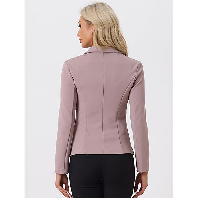 Women's Work Lapel Collar Stretchy Jacket Suit Blazer