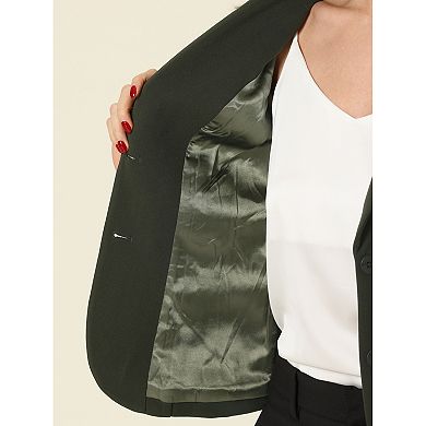 Women's Work Office Lapel Collar Stretchy Jacket Suit Blazer