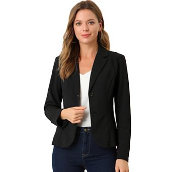 Women's Work Office Lapel Collar Stretchy Jacket Suit Blazer