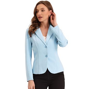 Women's Work Office Lapel Collar Stretchy Jacket Suit Blazer
