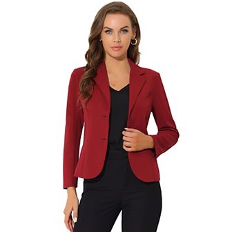 Women's Work Office Lapel Collar Stretchy Jacket Suit Blazer