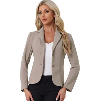 Women's Work Office Lapel Collar Stretchy Jacket Suit Blazer