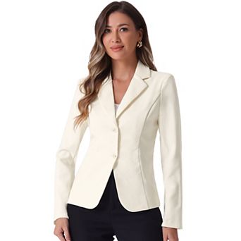 Women's Work Office Lapel Collar Stretchy Jacket Suit Blazer