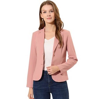 Women's Work Office Lapel Collar Stretchy Jacket Suit Blazer