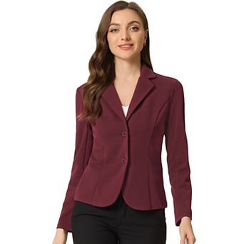 Women's Work Office Lapel Collar Stretchy Jacket Suit Blazer