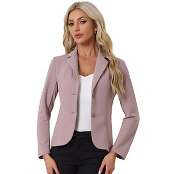 Women's Work Office Lapel Collar Stretchy Jacket Suit Blazer
