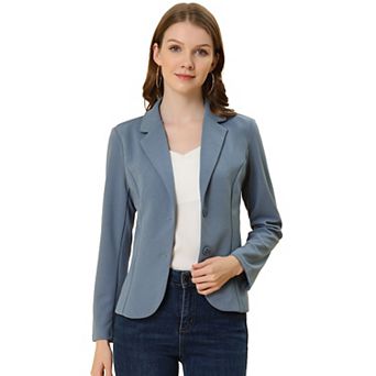 Women's Work Office Lapel Collar Stretchy Jacket Suit Blazer