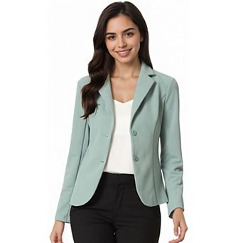 Women's Work Office Lapel Collar Stretchy Jacket Suit Blazer