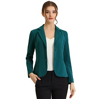 Women's Work Office Lapel Collar Stretchy Jacket Suit Blazer