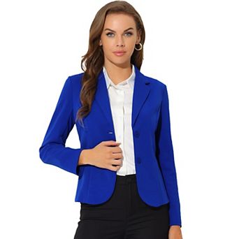 Women's Work Office Lapel Collar Stretchy Jacket Suit Blazer