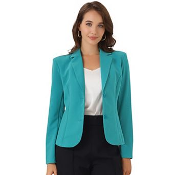 Women's Work Office Lapel Collar Stretchy Jacket Suit Blazer