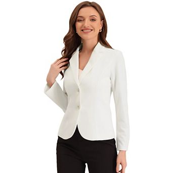 Women's Work Office Lapel Collar Stretchy Jacket Suit Blazer