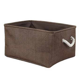 Collapsible Storage Basket Bin Box Linen Container S Size Chocolate Color S