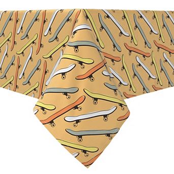 Square Tablecloth, 100% Cotton, 60x60", Skateboard Graphics