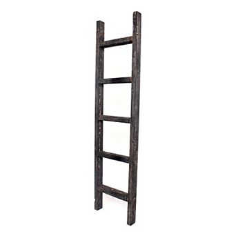 Rustic Farmhouse 5ft Reclaimed Wood Decorative Bookcase Ladder
