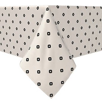 Square Tablecloth, 100% Cotton, 60x60", Repeat Dot Design