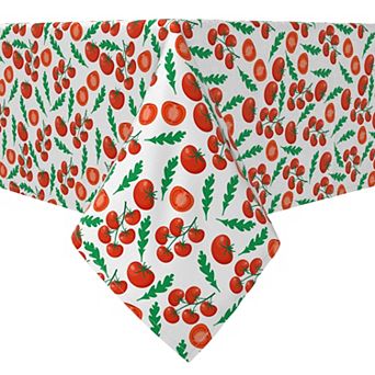 Square Tablecloth, 100% Cotton, 60x60", Tomato Garden