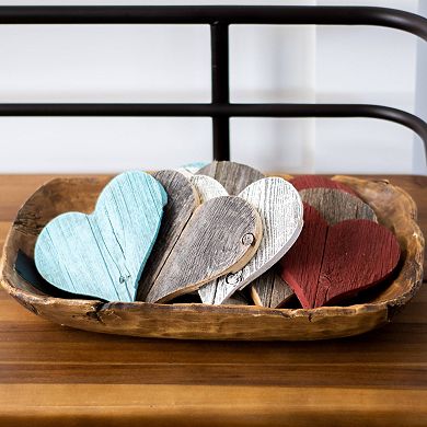 Rustic Farmhouse 6 In. Reclaimed Wooden Heart