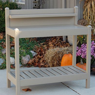 Dura-trel Greenfield Outdoor Table Potting Bench For Gardening Supplies, Mocha