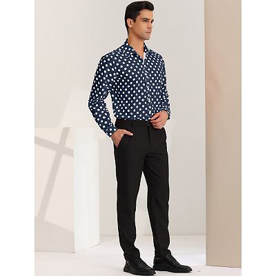blue dress for baby girl Dark blue polka dot long-sleeved cotton shirt – Serge Blanco