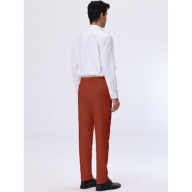 Men's Dress Business Pants Classic Fit Flat Front Suit Trousers