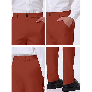 Men's Dress Business Pants Classic Fit Flat Front Suit Trousers