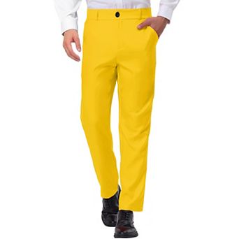 Men's Dress Business Pants Classic Fit Flat Front Suit Trousers