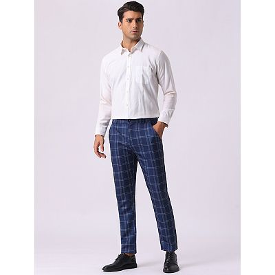 relaxed fit mens plaid dress pants Giorgio Fiorelli Mens Classic Fit Gray Plaid Flat Front Dress Pants  The  Suit Depot