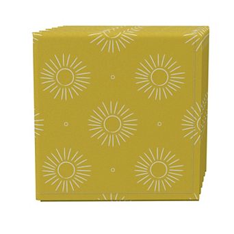 Napkin Set of 4, 100% Cotton, 20x20", Modern Sunrise