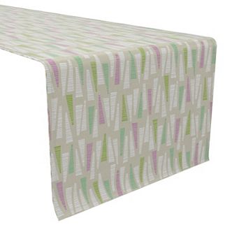 Table Runner, 100% Cotton, 16x90", Geo Triangles