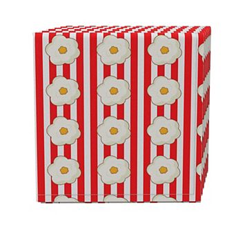 Napkin Set of 4, 100% Cotton, 20x20", Popcorn Stripe