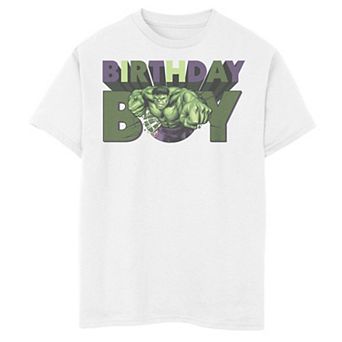 Boys Marvel Avengers Incredible Hulk Smash Birthday Boy Graphic Tee