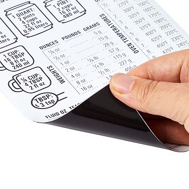 Kitchen Conversion Chart Magnet, Metric Conversion For Cooking, Baking (5x7 In)
