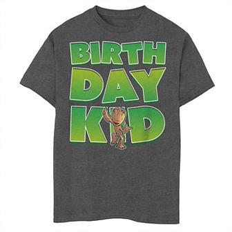 Boys Marvel Guardians of the Galaxy Classic Groot Birthday Kid Graphic Tee