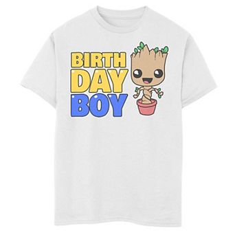 Boys 6-20 Marvel Guardians of the Galaxy Baby Groot Birthday Boy Performance Graphic Tee