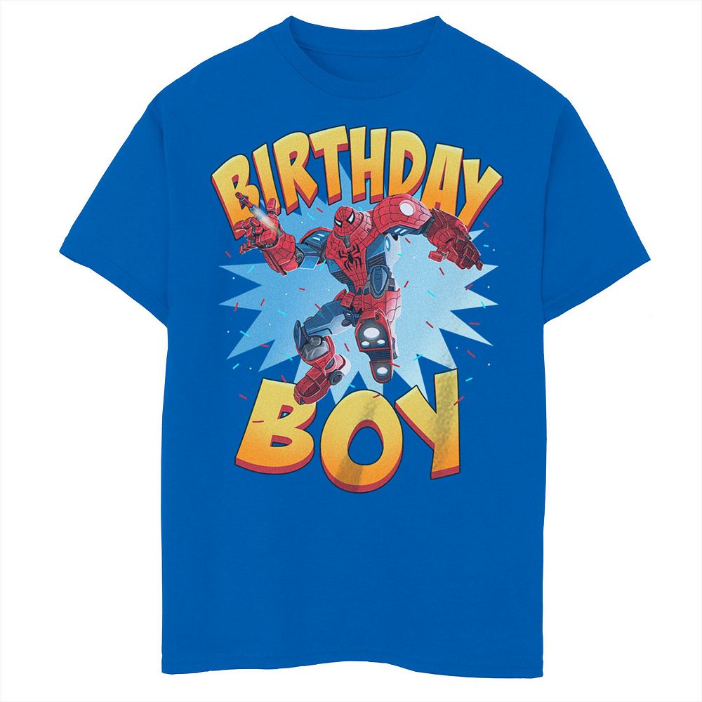 Boys 6-20 Marvel Monster Mech Strike Spider-Man Birthday Boy Graphic Tee
