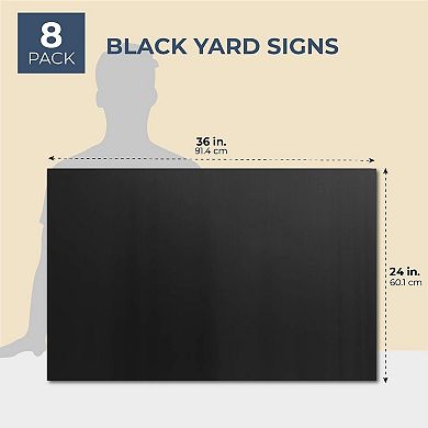8-Pack Corrugated Plastic Yard Signs, 24x36 Poster Board, 4mm Thick Sheets