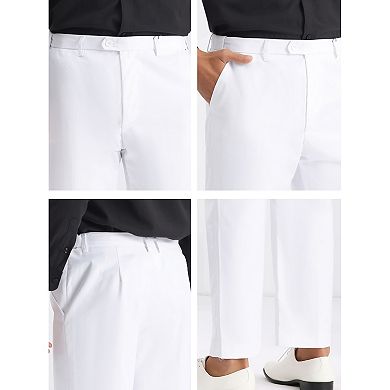 Men's Casual Straight Fit Comfort Stretch Flat Front Chino Pants