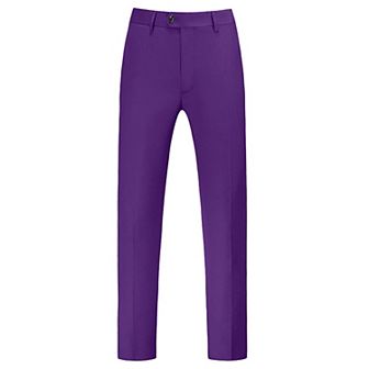 Men's Casual Straight Fit Comfort Stretch Flat Front Chino Pants