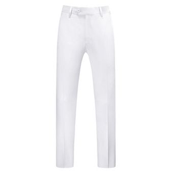 Men's Casual Straight Fit Comfort Stretch Flat Front Chino Pants