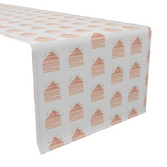 Table Runner, 100% Cotton, 16x72", Sweet Abstract Design
