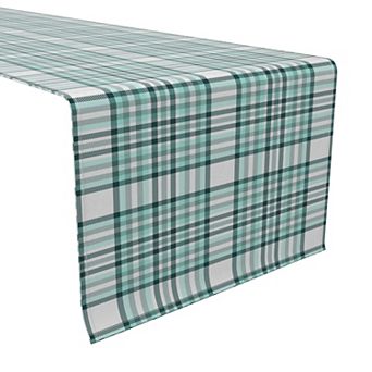 Table Runner, 100% Cotton, 16x72", Plaid 17